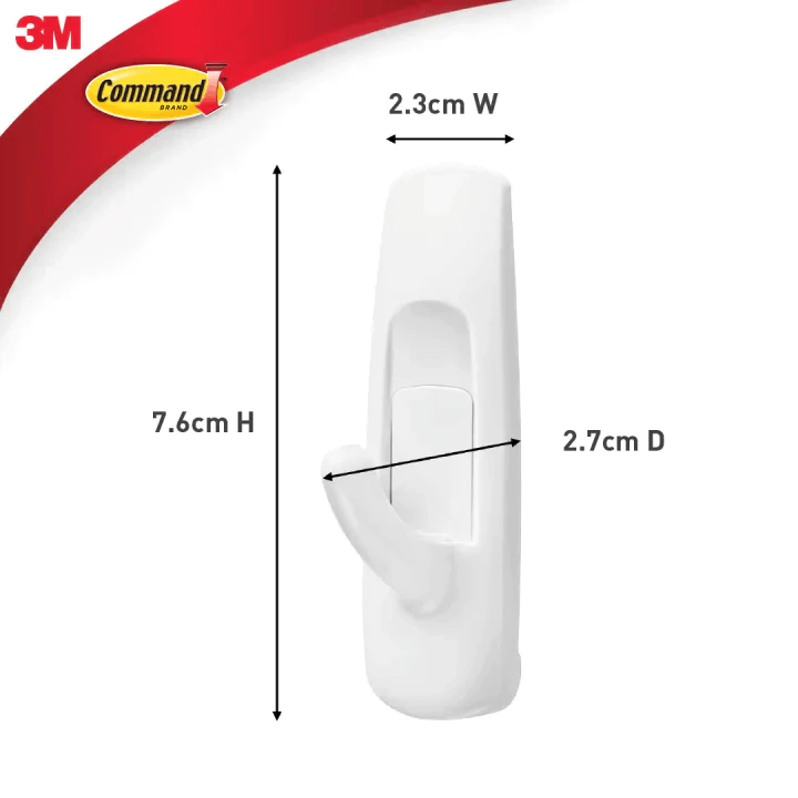 Móc dán tường nhà tắm Command™ 17001b - Chịu lực 1.3 kg - 2 cái/vỉ - 7012591952, , large image number 1